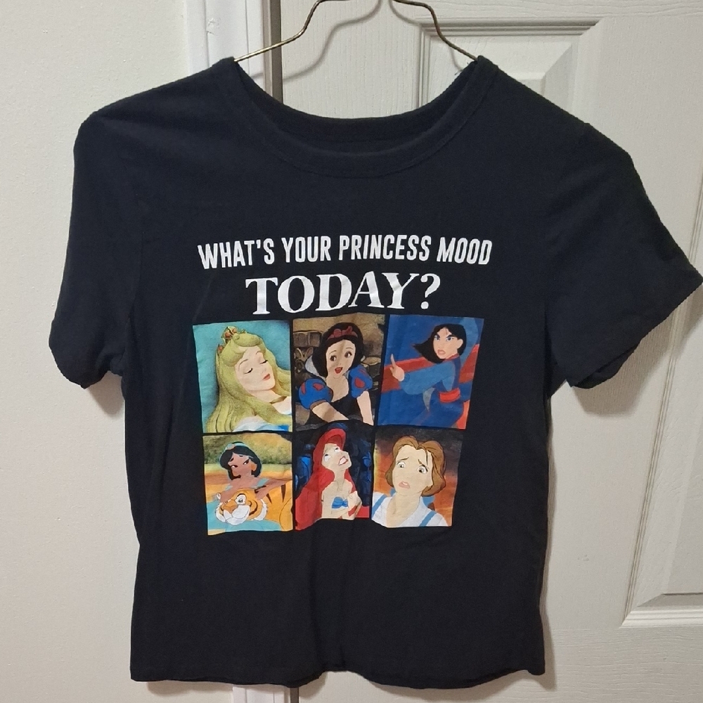 Disney Black Princess Mood Short Sleeve Tee